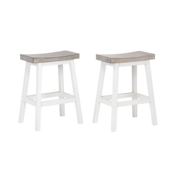 Gracie Oaks Tyryn Solid Wood 24" Counter Stool Wayfair